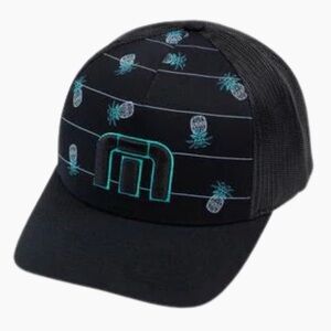 Travis Mathew Big Bend Tour Pineapple Print Trucker Hat Golf SnapBack Cap